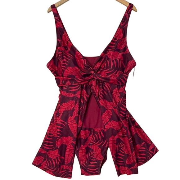 Slim Fit One Piece Tropical Swimwear Size 1X - Picture 2 of 12